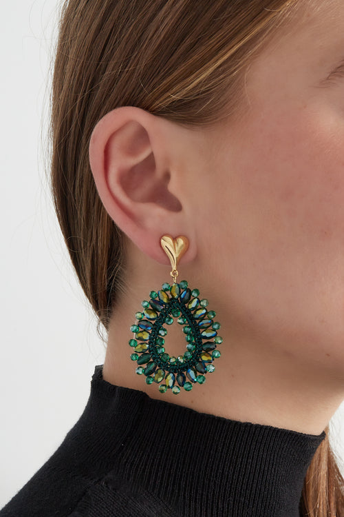 Beaded Love earrings
