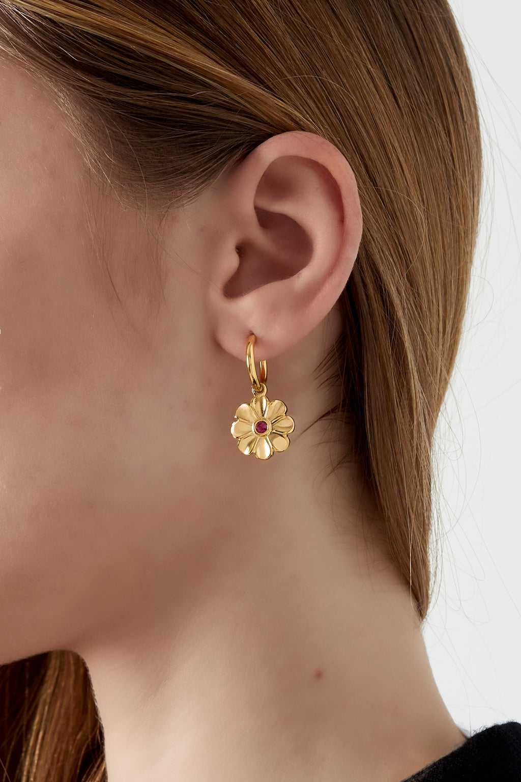 shimmering flower earrings