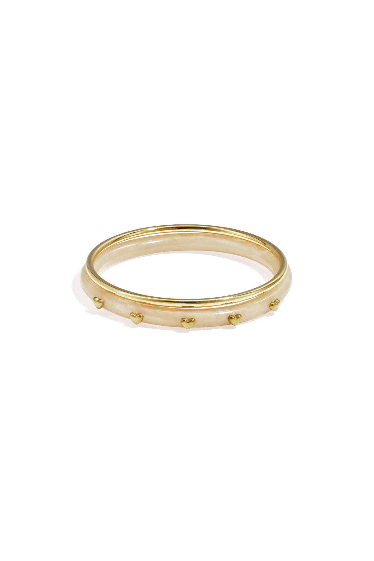 Bangle set with heart detail