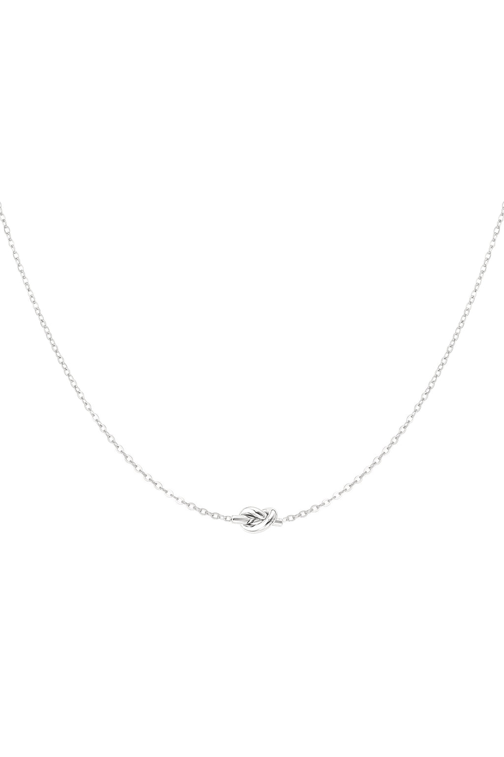 simple necklace with knotted charm