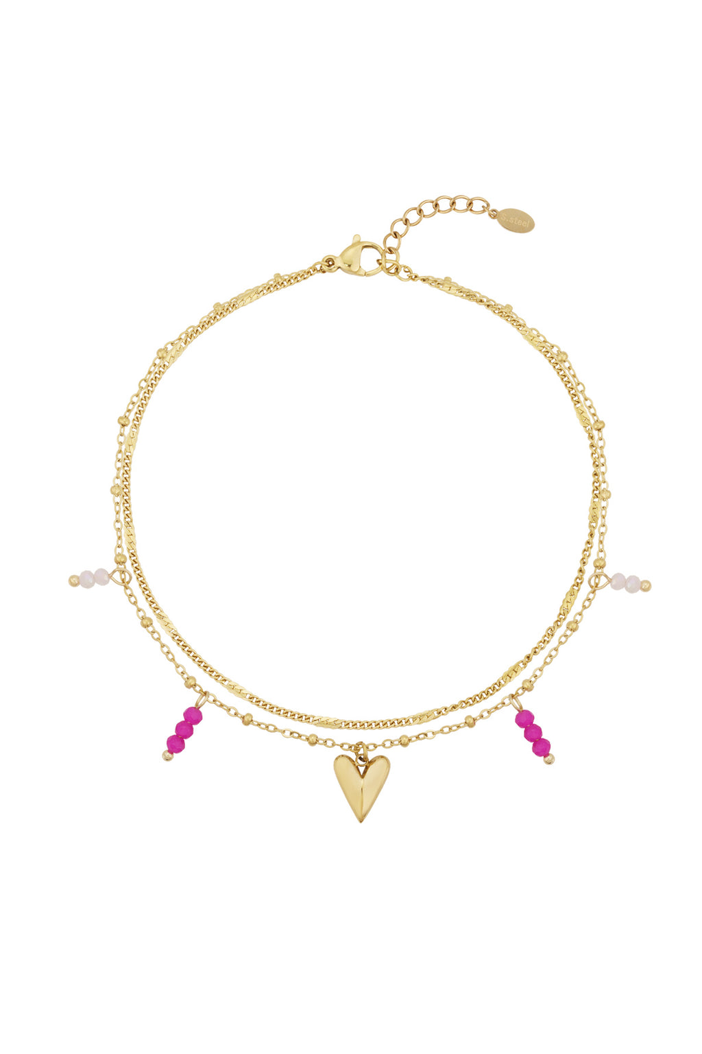 double love ankle bracelet