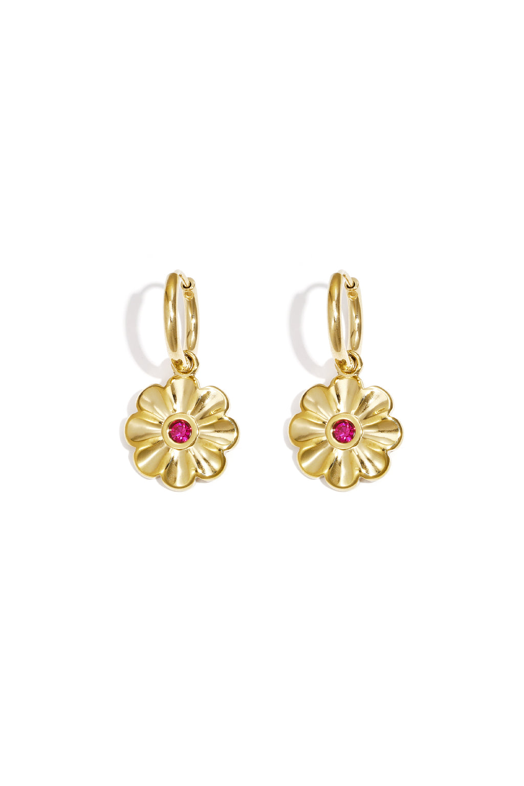 shimmering flower earrings