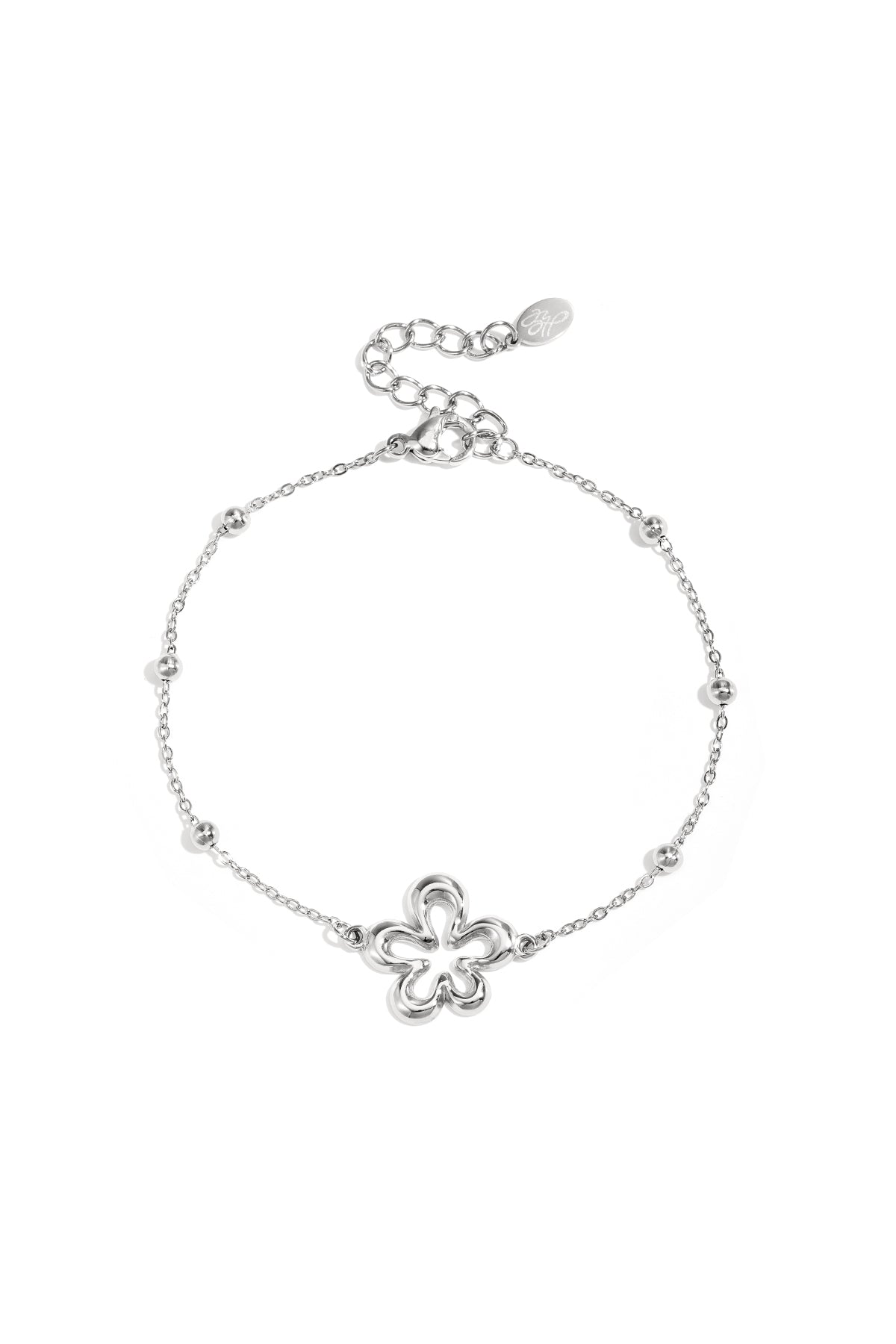 Bracelet with coral-shaped playful flowers in varying sizes