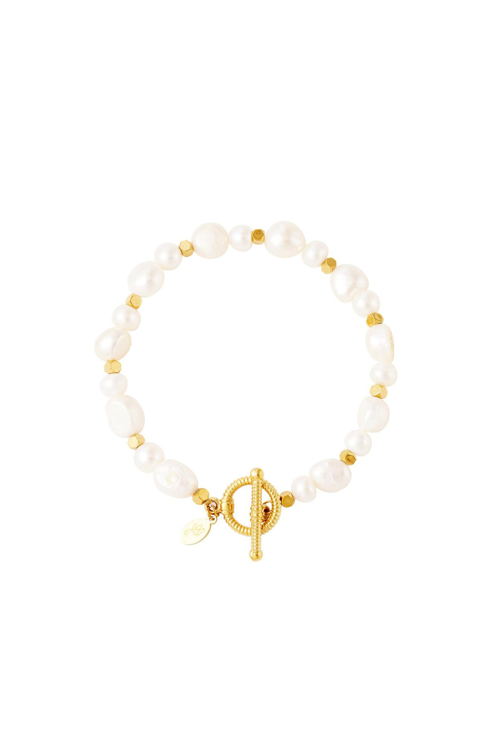 stainless steel bracelet pearls 