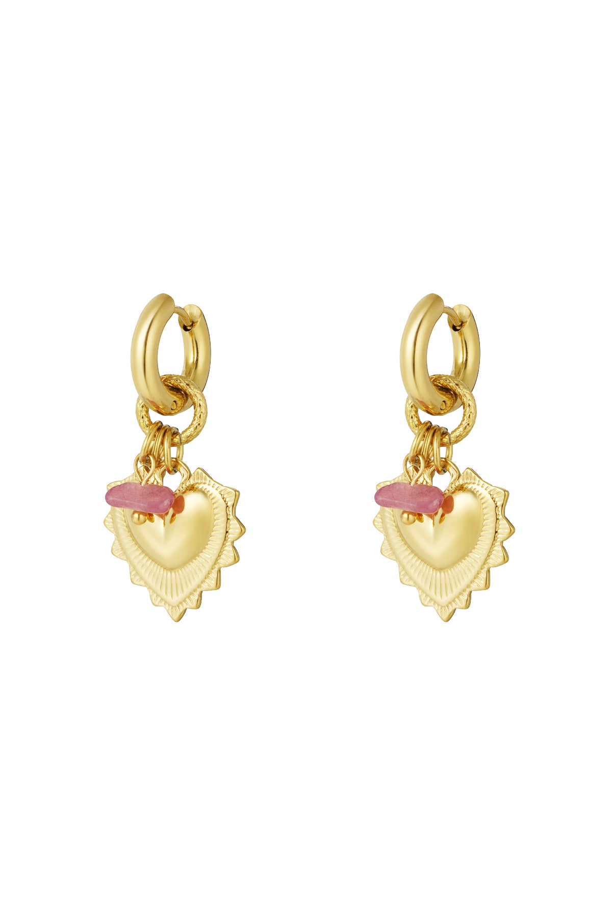 bold heart earrings