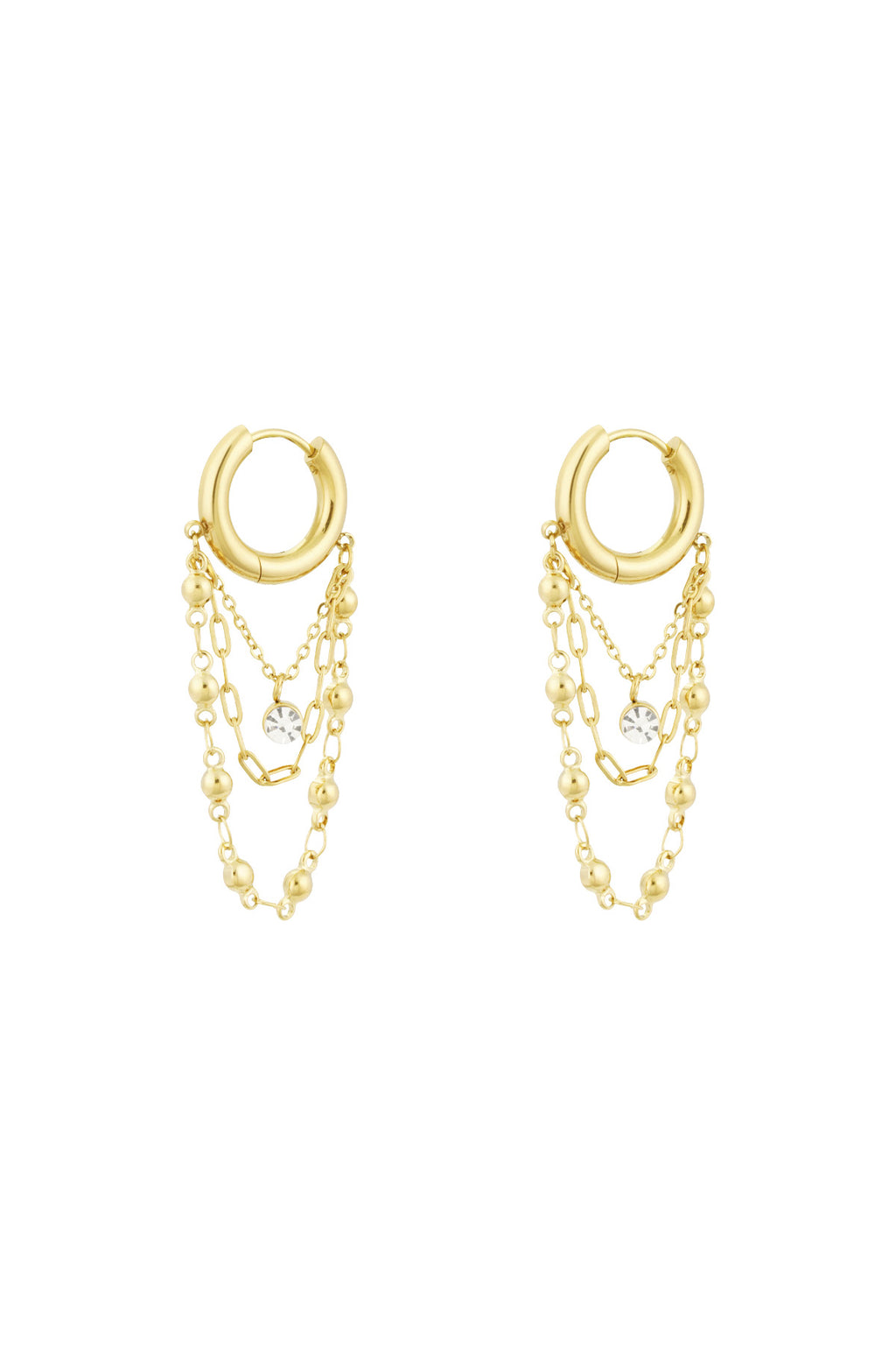 earrings chained up