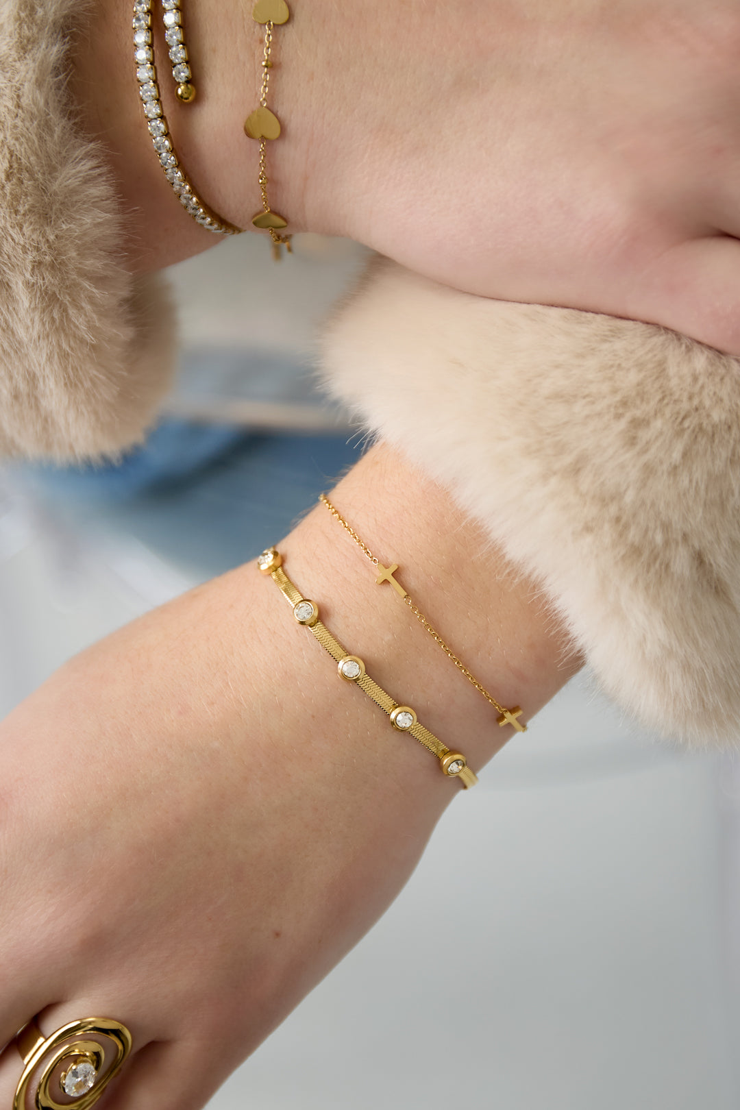 Rhinestone Chain Bracelets Chain Casual Daily Simple Series Women's jewelry
