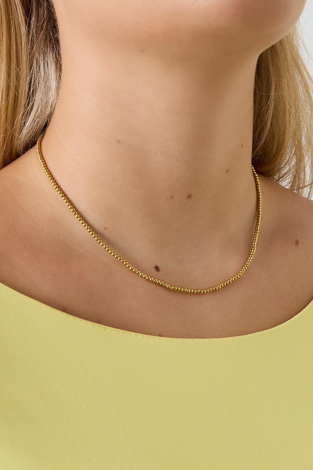 Solid bead necklace-2.5mm