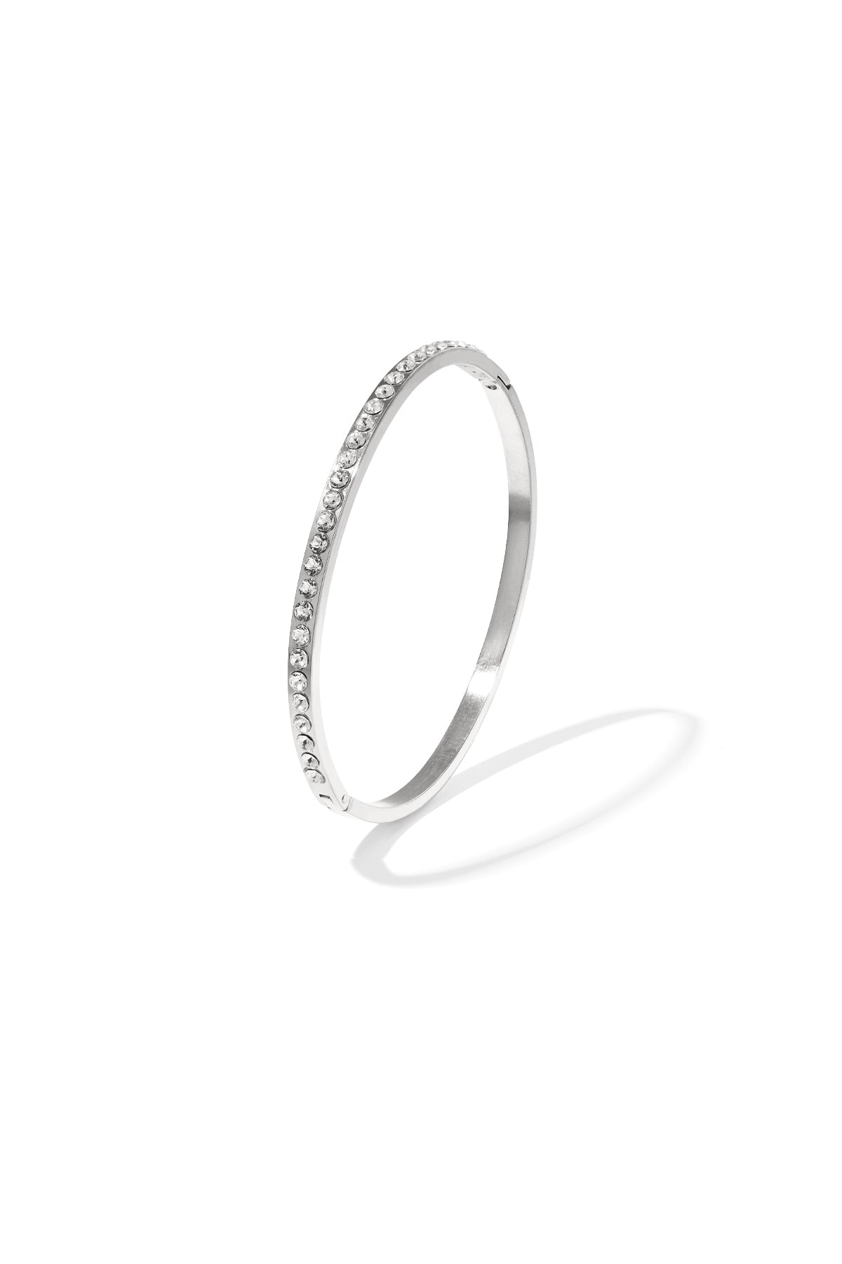 Bangle with row of stones