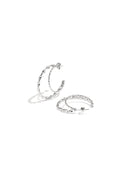 Double hoop earrings with twisted effect